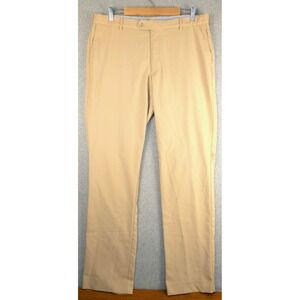 Peter Millar Mens High Drape Durham Performance Pants Khaki 38x34 (Fits 36x33)